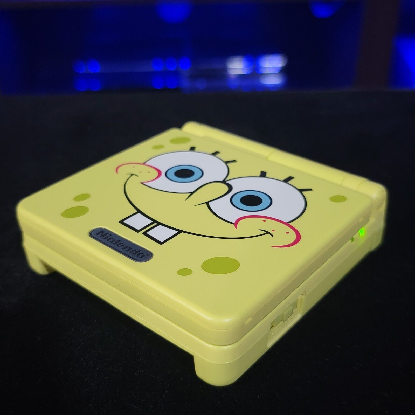 Sponge Bob Yellow Nintendo Game Boy Advance GBA SP IPS MOD Adjustable Brightness