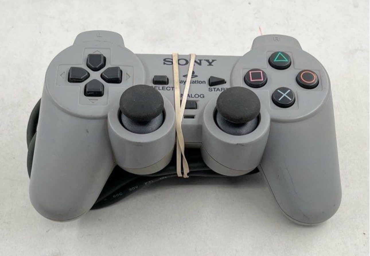 Sony PlayStation 1 PS1 Gray Console w/ Dual Analog Controller (Console tested)