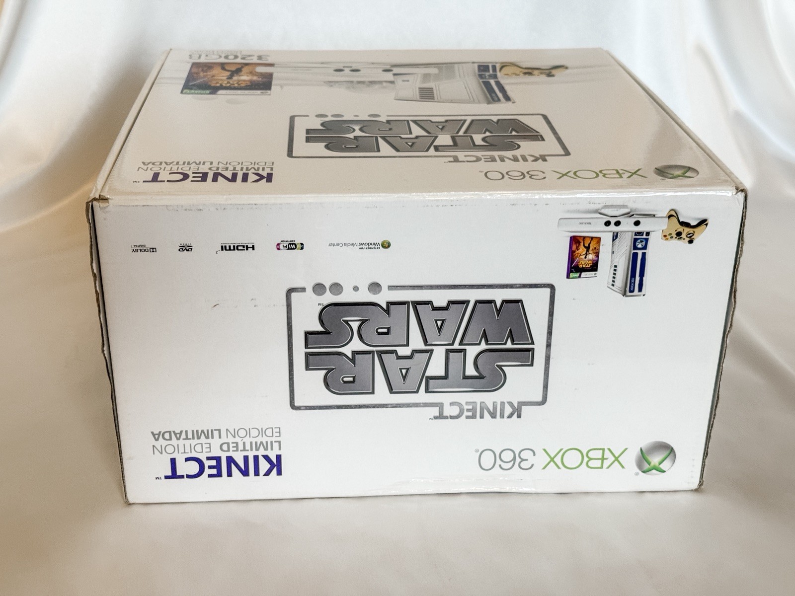 TESTED Microsoft Xbox 360 320GB Kinect Star Wars Limited Edition Console+2 Games