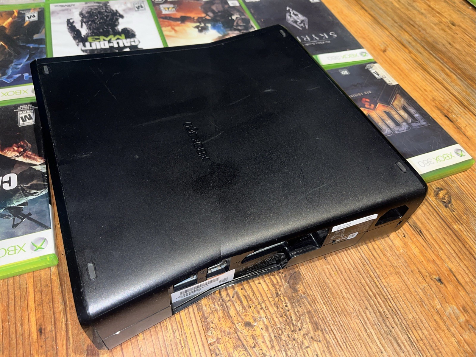 Microsoft Xbox 360 S Slim Black 250GB Replacement Console W/ Games Lot Bundle