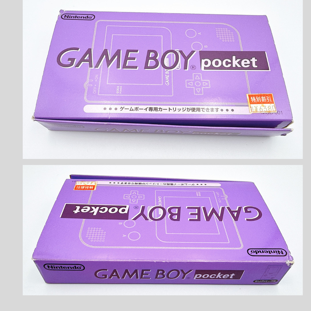 Nintendo Game Boy Pocket Console Clear Purple Japan w/Box, Manual – Excellent
