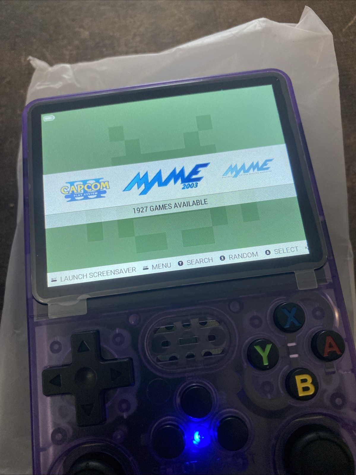 RK3326 Quad Core Handheld Game Console 128G With Built-in Games, Purple