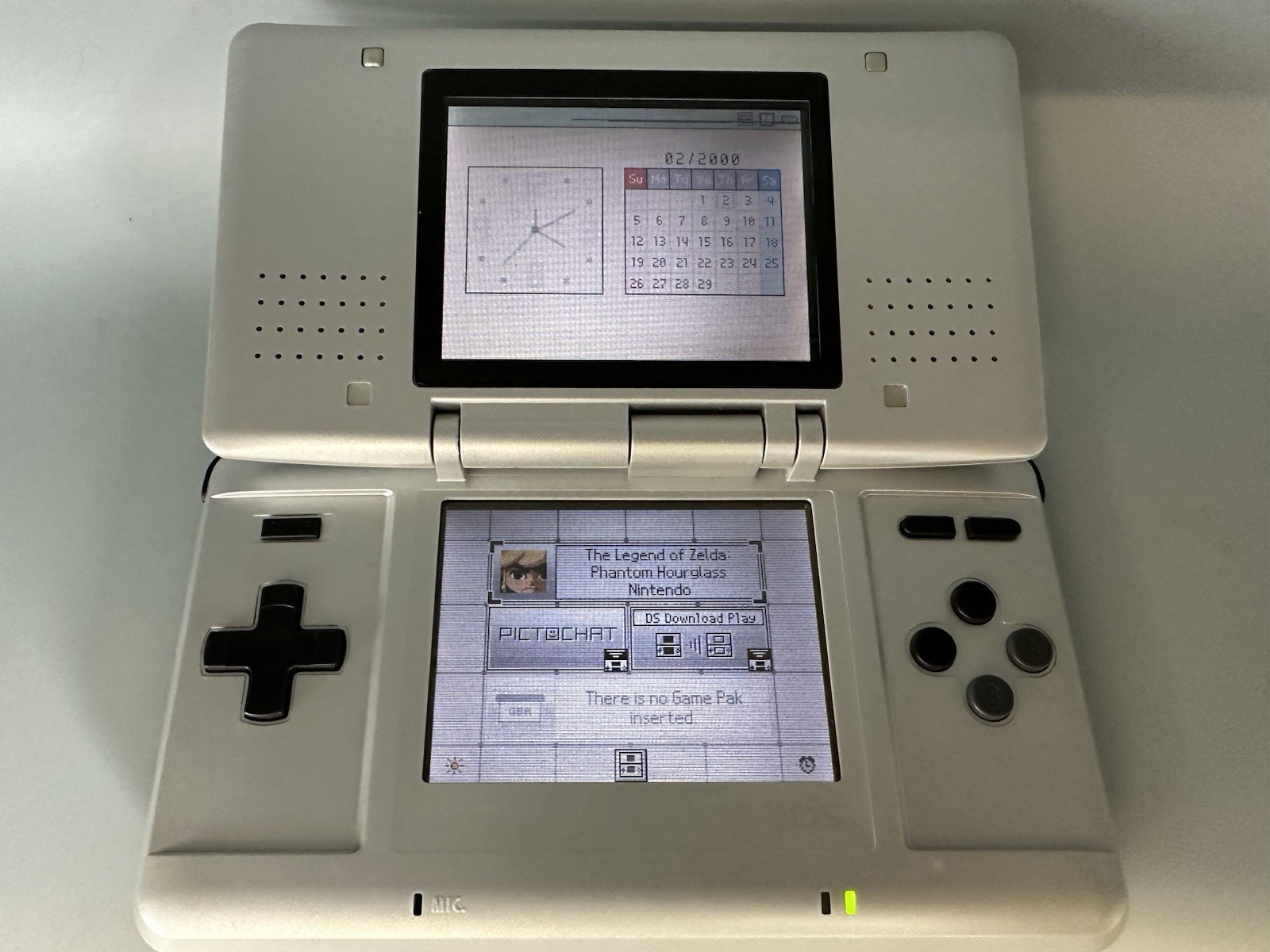 Nintendo DS Original Console NTR-001 Titanium Silver w/ charger – Working (READ)