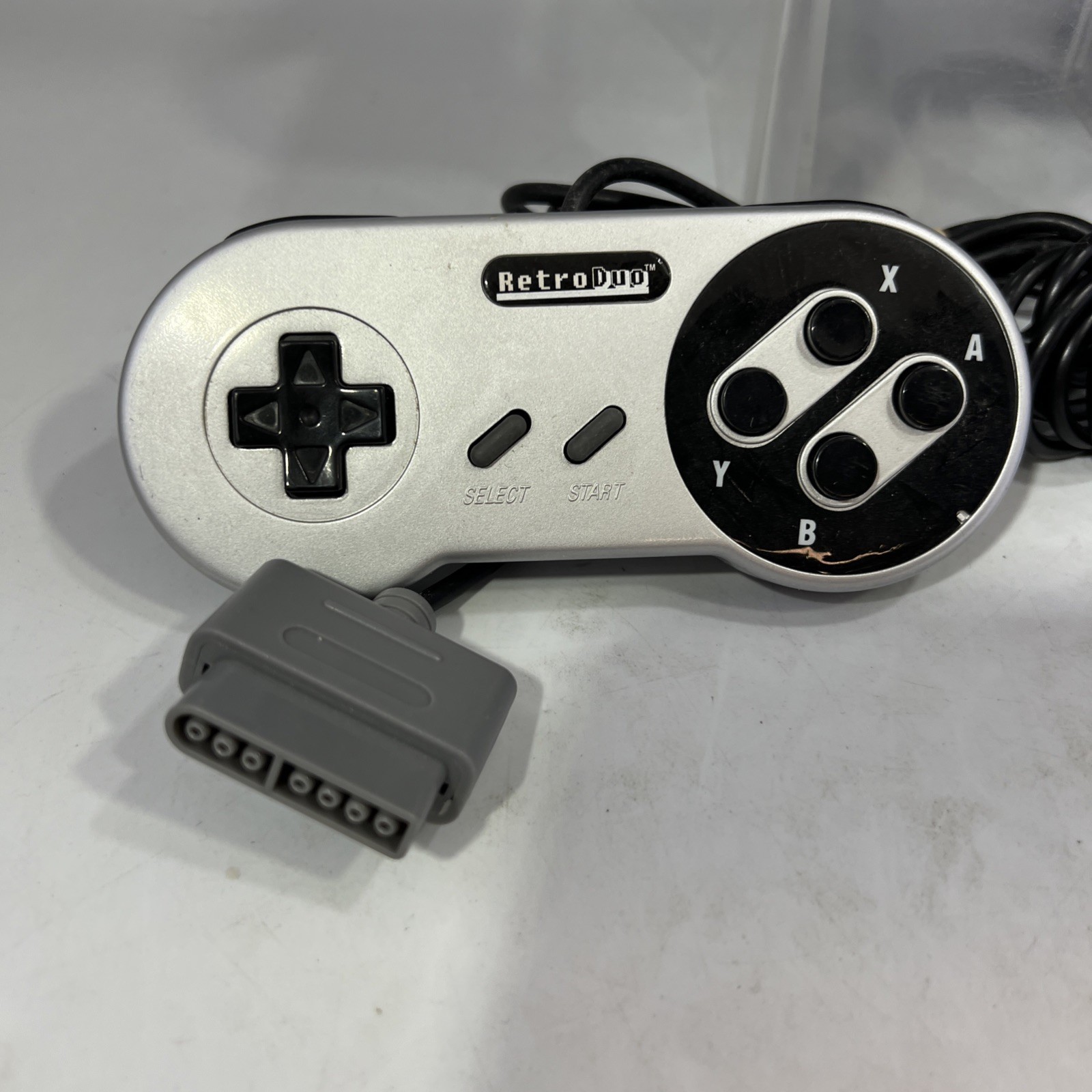 Retro-Bit Retro Duo Twin Video Game System Silver/Black 2 Controllers #ML