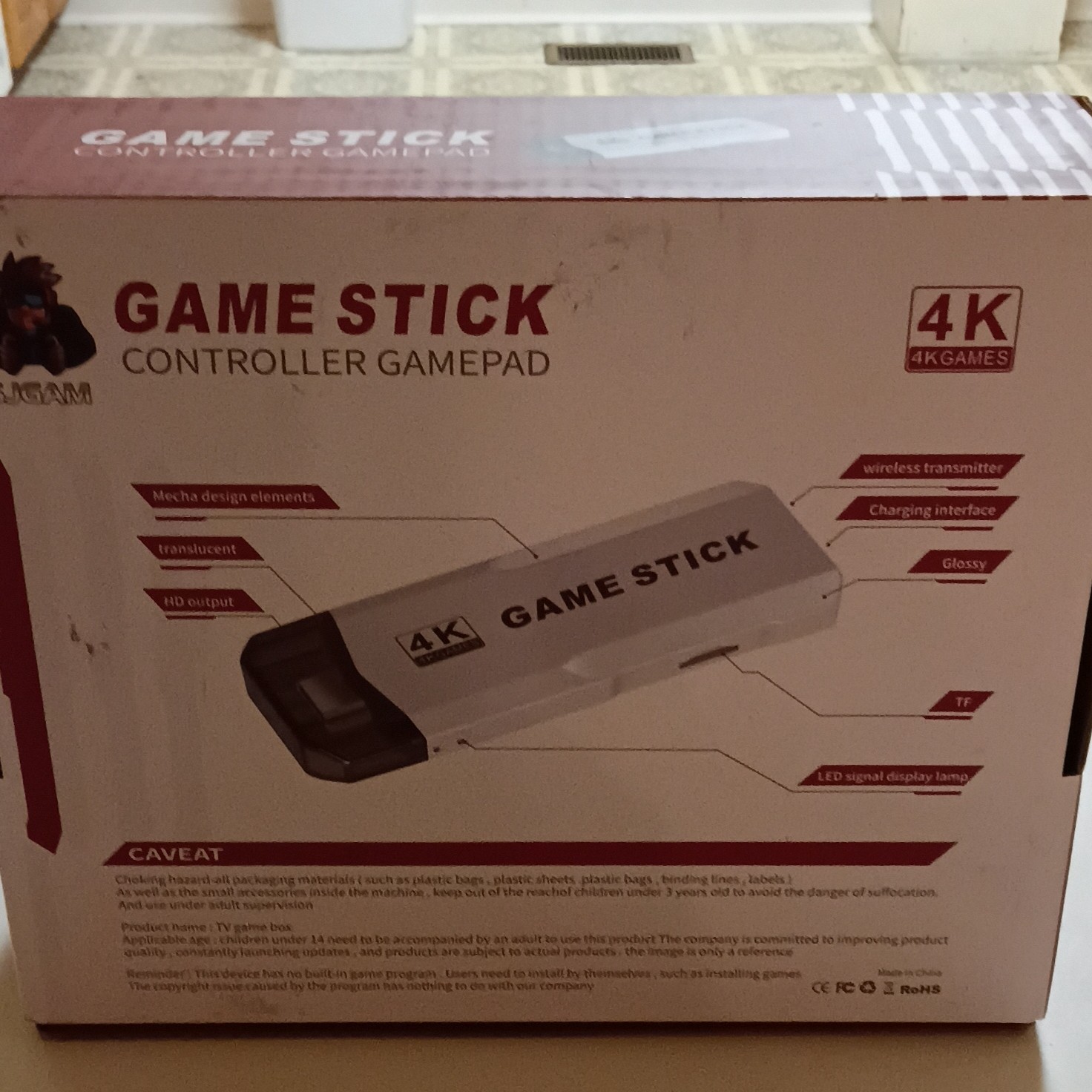 SUGAMA M2 Microconsole Game Stick 4K UHD HDMI w/ 2 Wireless Controllers