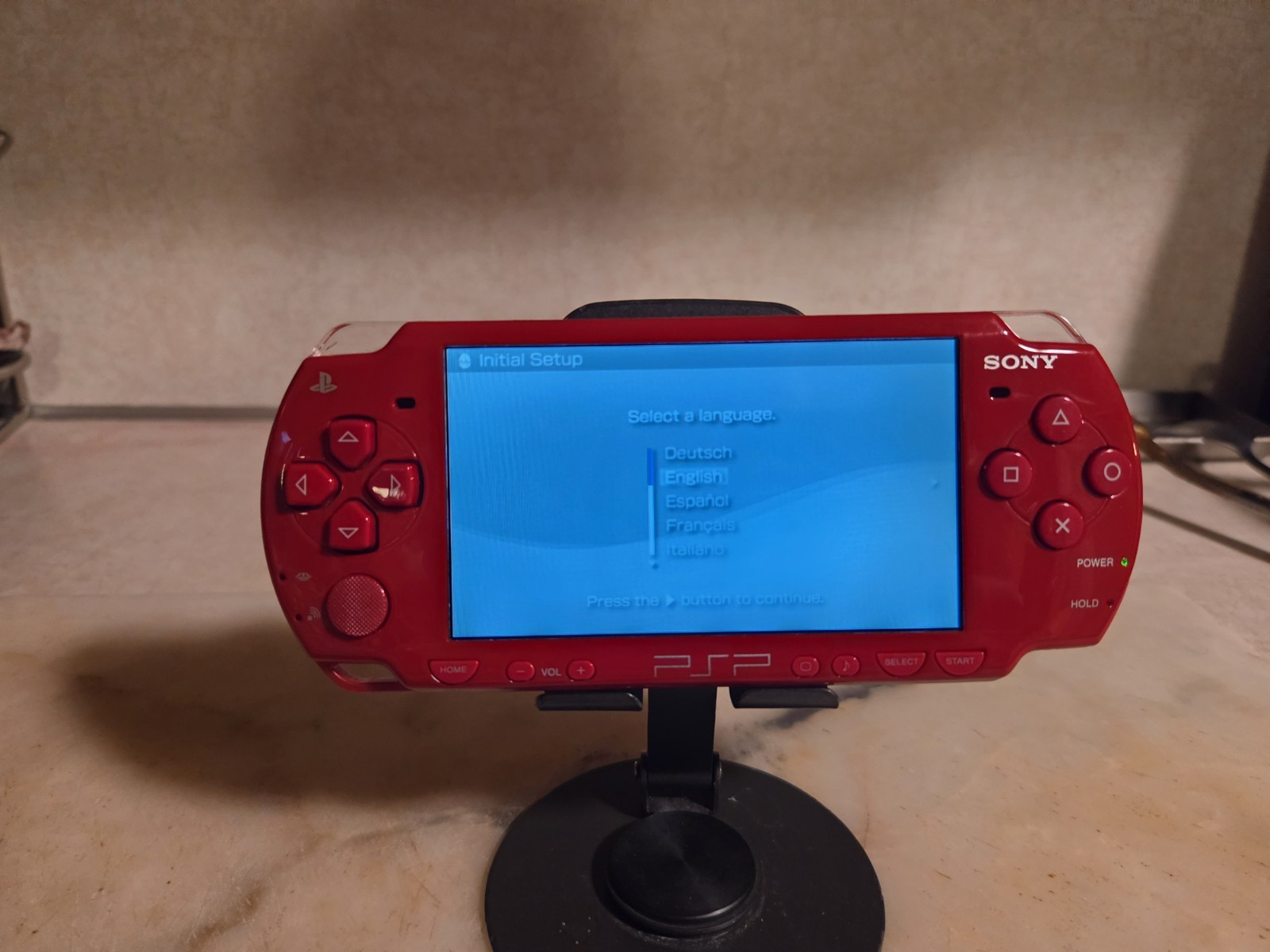 Sony PSP-2001 Red Handheld System w/ 1GB Memory Stick, 1200mAh Battery, Wi-Fi