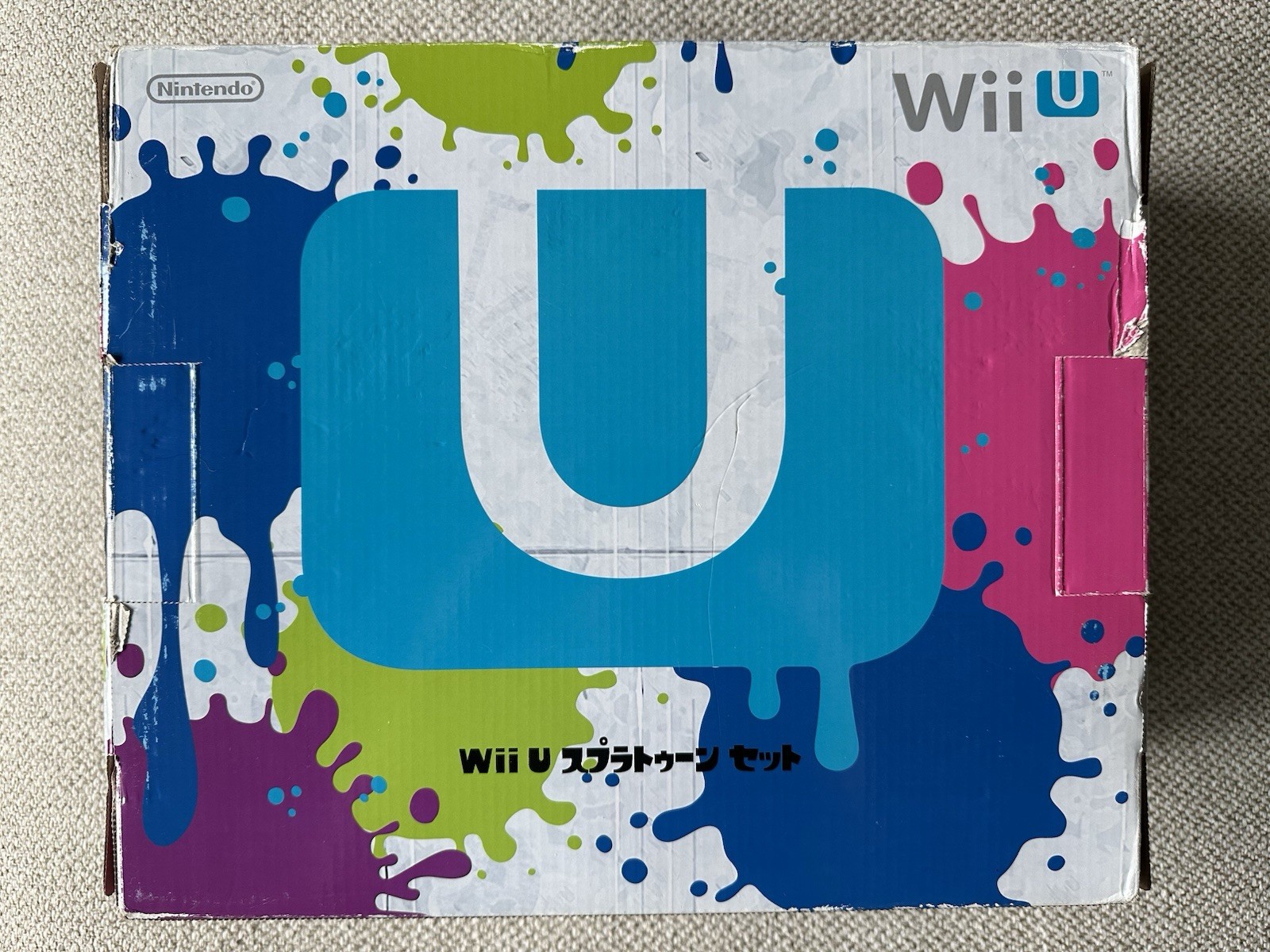 Nintendo Wii U 32GB Console Splatoon Set White Complete In Box (NTSC-J)