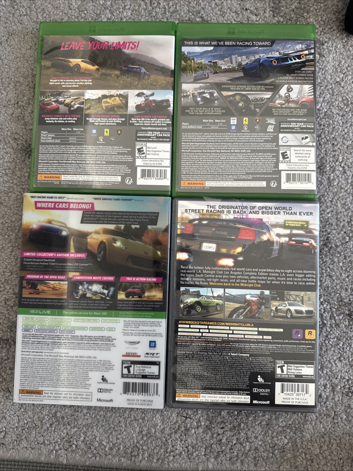 Xbox Series X Racing Bundle Lot – Logitech G920 Wheel – Forza horizon 1, 2, More