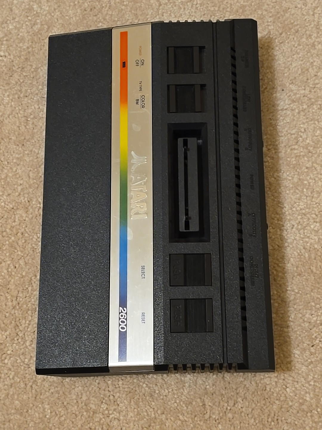 Atari Junior Jr 2600 Long Rainbow Strip Console System Tested Working Nice USA