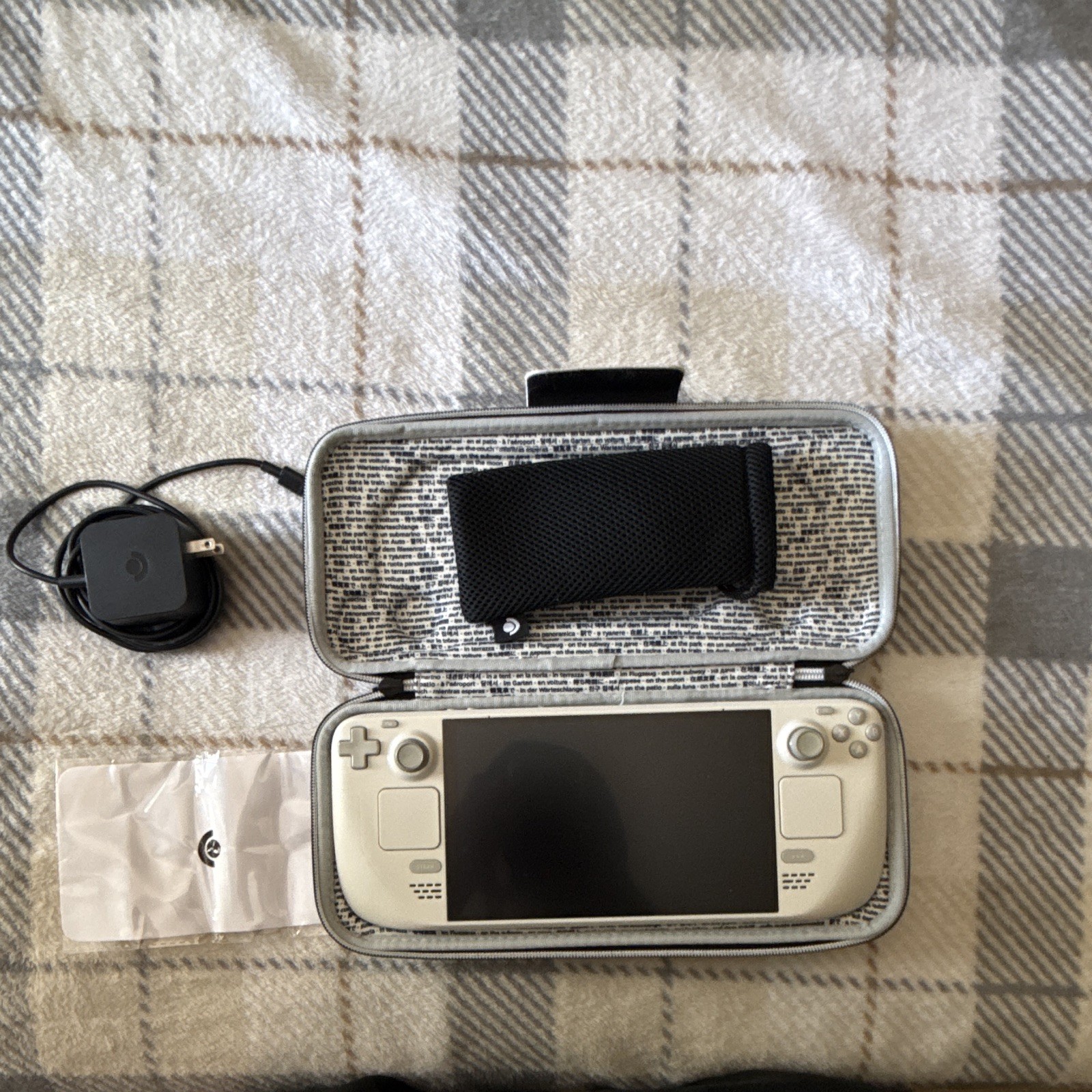Steam Deck Limited White Handheld System w/ Carrying Case, US USB-C Charger, 1TB