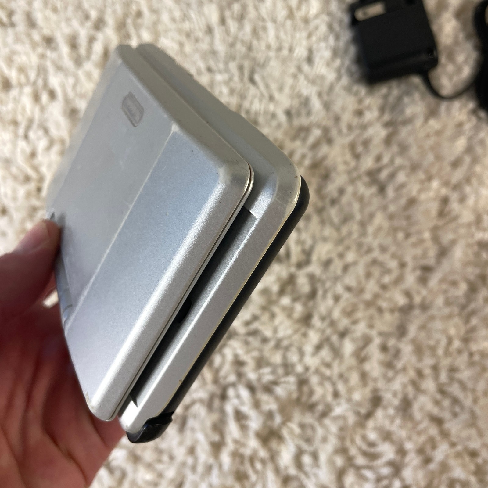 Nintendo DS Original NTR-001 Titanium Silver Handheld Console System Tested