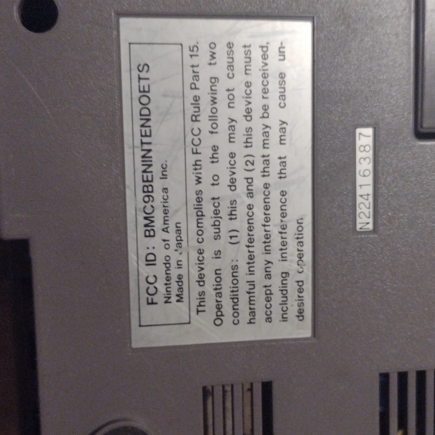 Nintendo Entertainment System NES-001 Gray Home Console RF Connectivity 1985