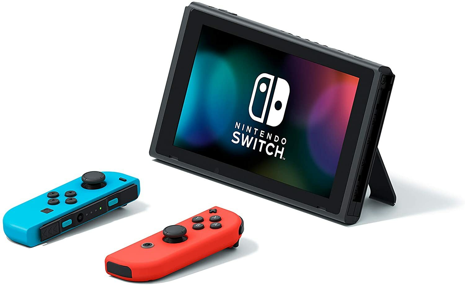 ⭐NEW Nintendo Switch NEON Bundle + Mario Rabbids GAME Joy Cons + 16GB + MORE⭐
