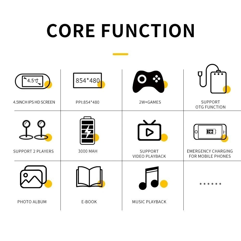 SF3000 Retro Handheld Game Console – 4.5″ IPS, Linux, 3000mAh, Portable Player