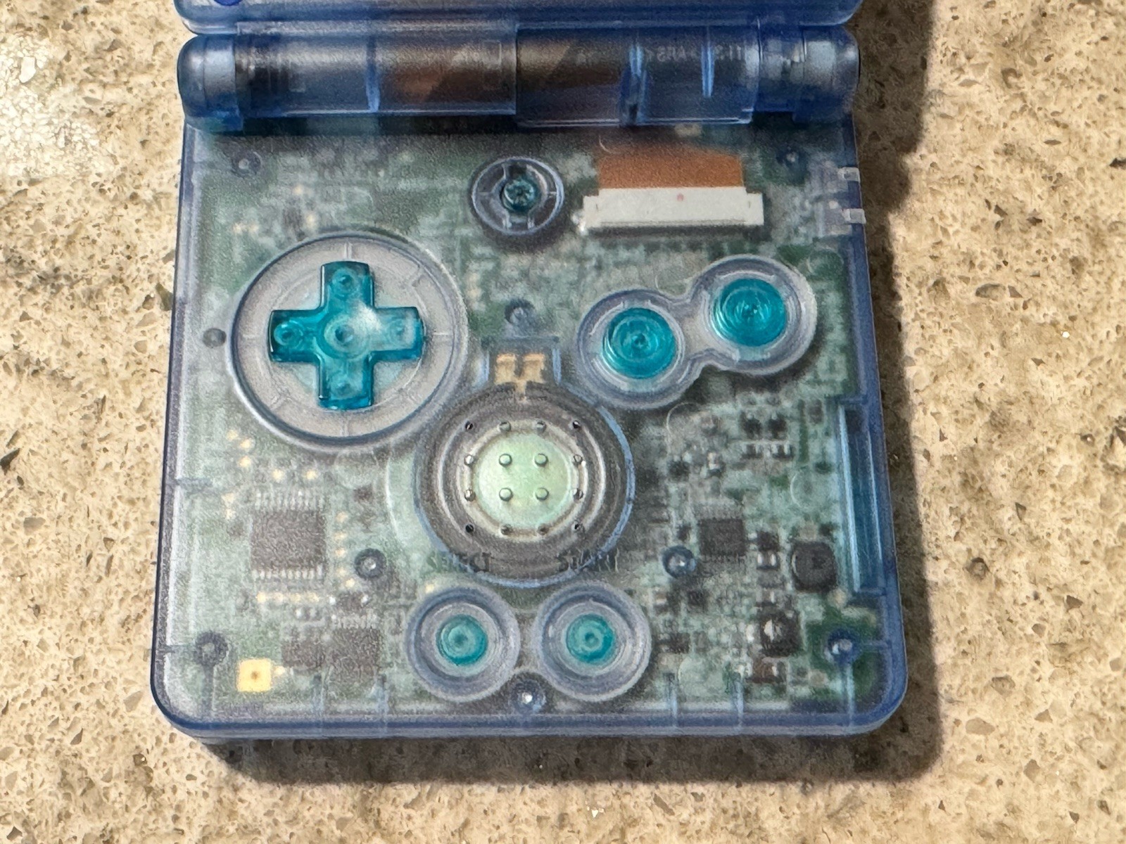 Nintendo Gameboy Advance GBA SP Handheld System Console Clear Blue AGS-001