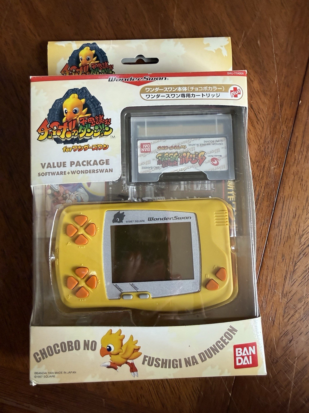 WonderSwan CHOCOBO Console Only SW-001 Bandai Tested Working Japan