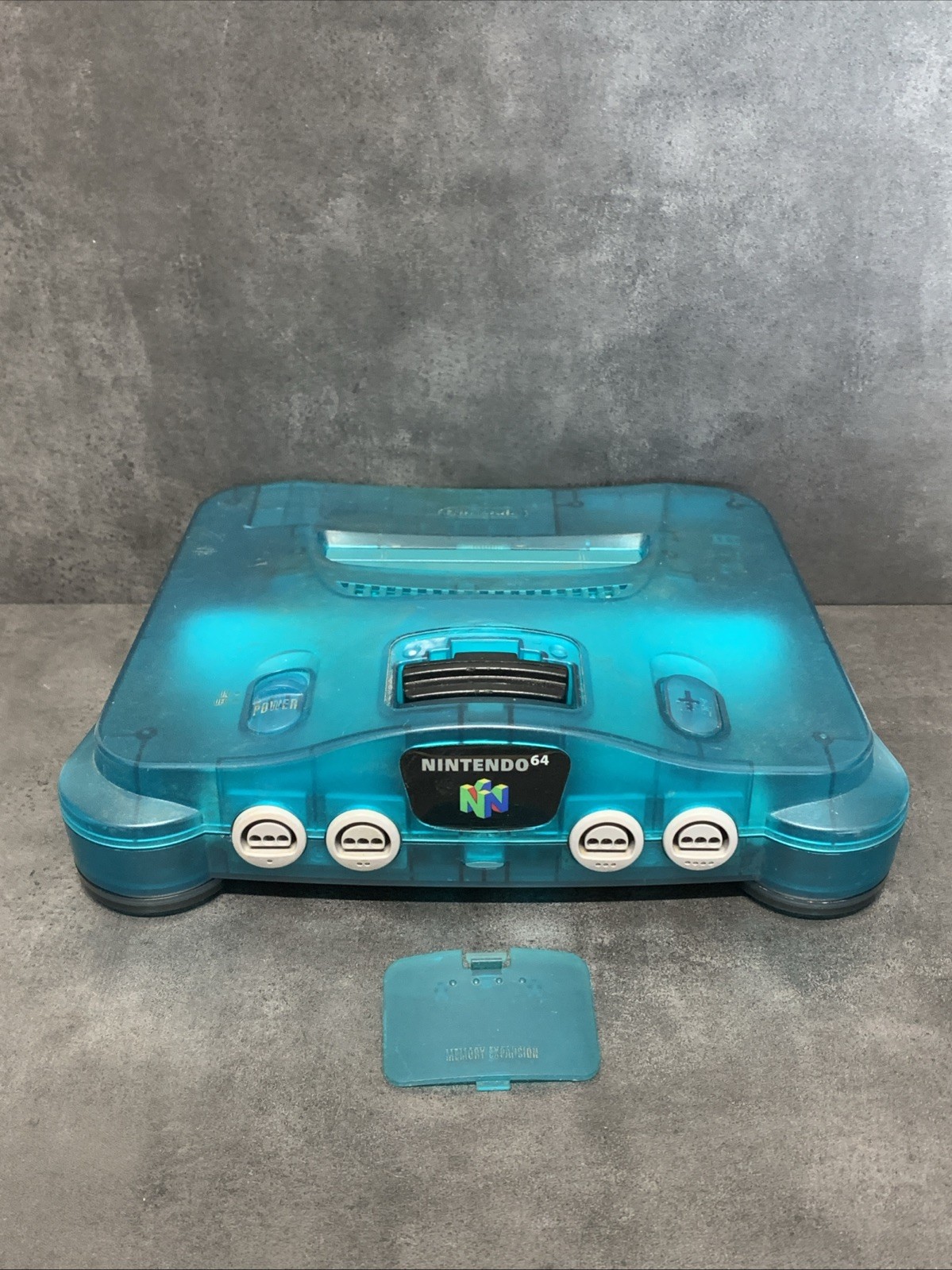 Nintendo 64 Funtastic Ice Blue Console Only RESET BUTTON DOES NOT WORK Read N64