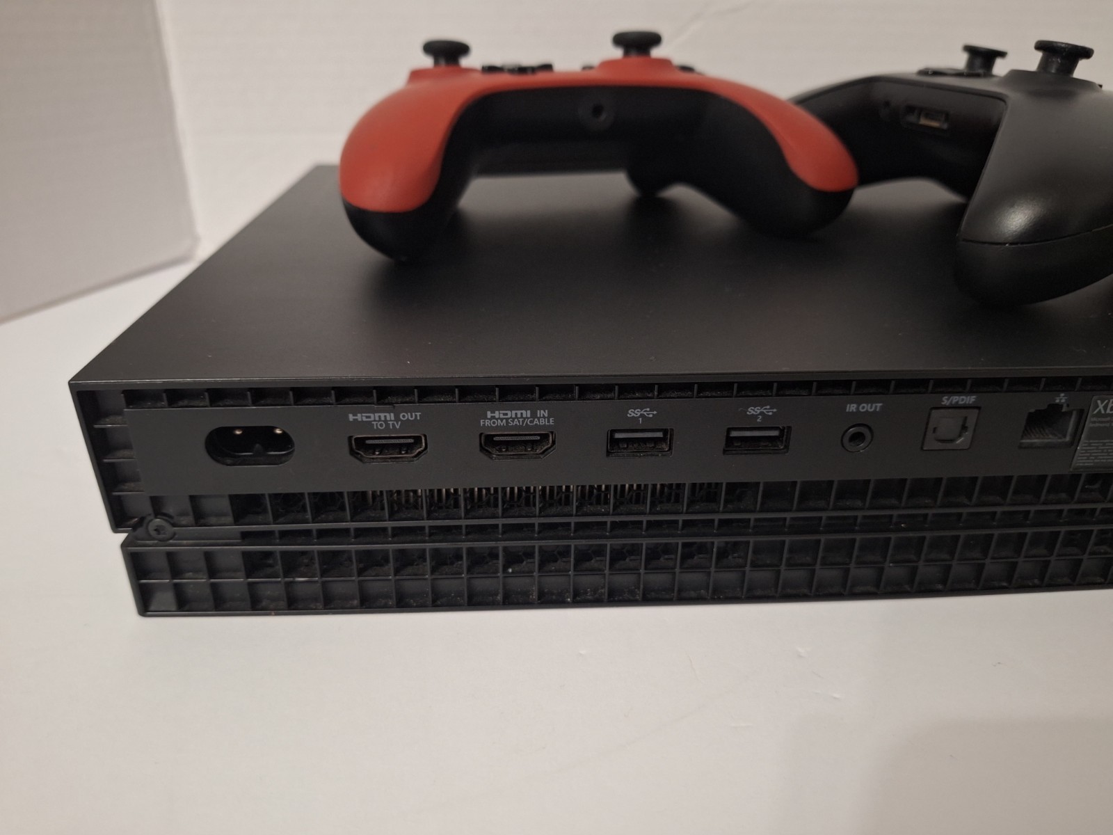Microsoft Xbox One X Console 1TB 1787 BUNDLE 2 Controllers, Power Cords, 5 Games