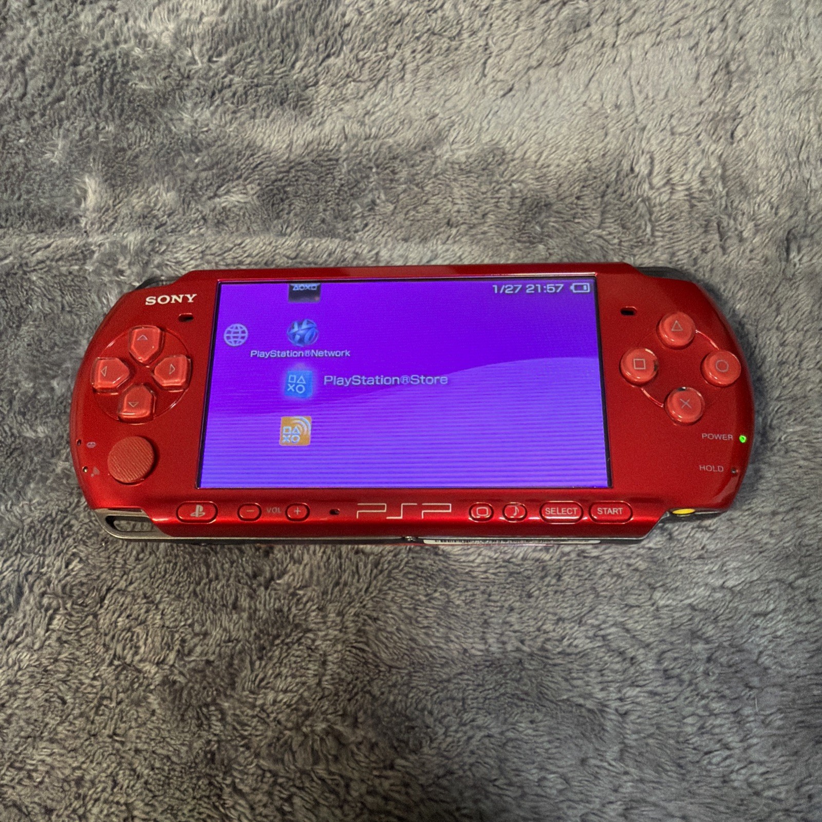 Sony PSP 3000 RED UMD DRIVE NOT WORKING 128 Gb Micro Sd CARD included