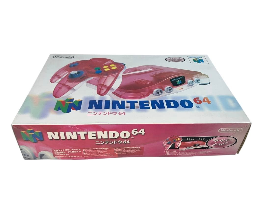 【Mint】Nintendo 64 N64 Game Console System Clear Red Tested w/box