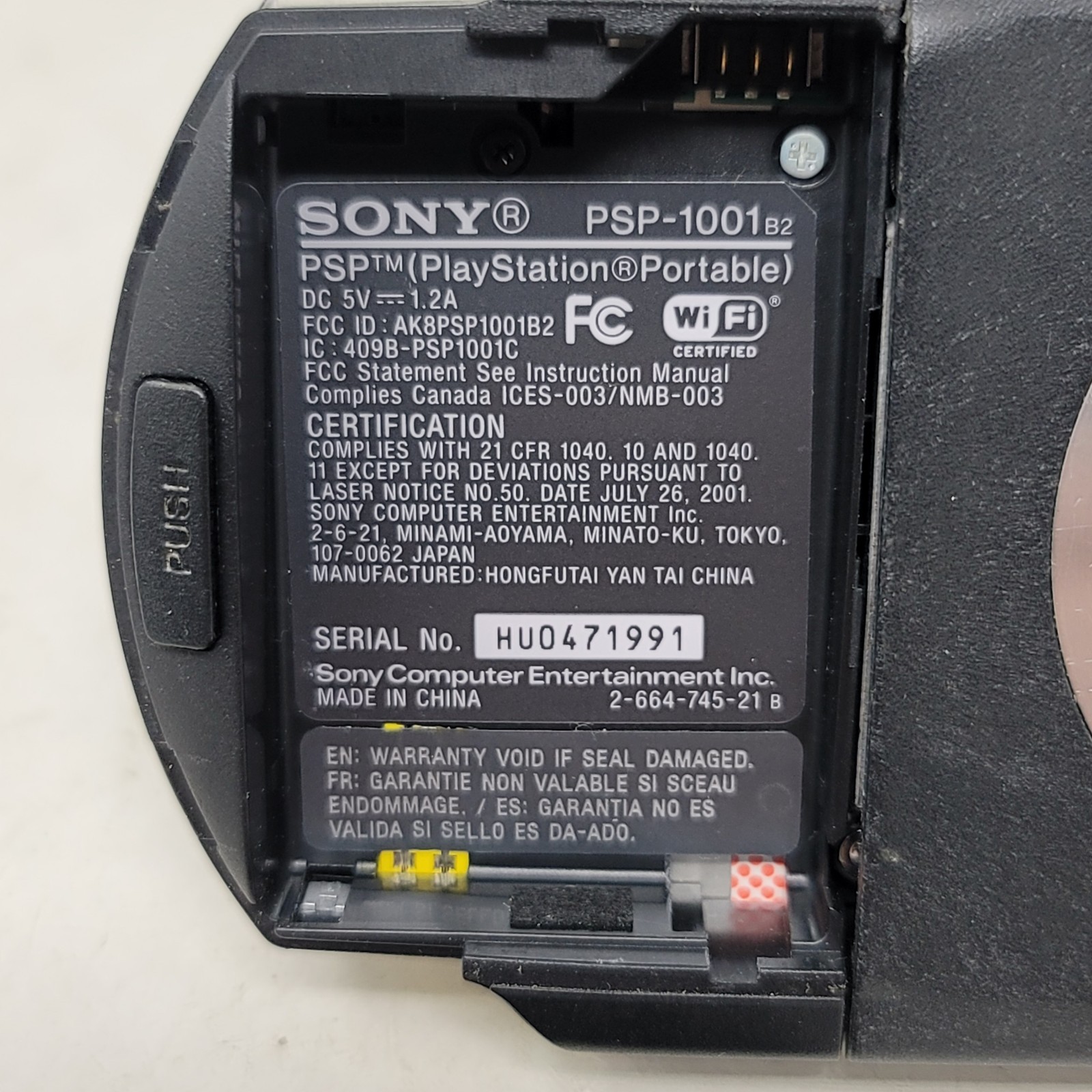 Sony PSP-1001 Handheld Console W/ Charger & New BATTERY Tested Working