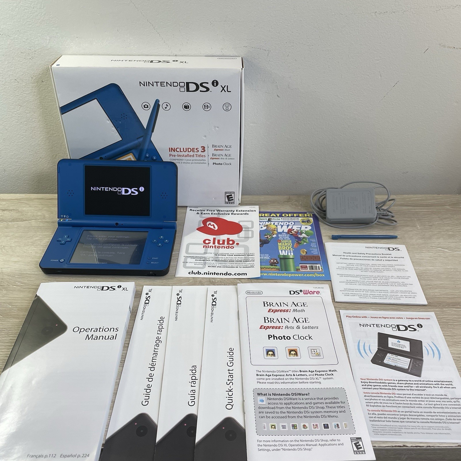 Nintendo DSi XL – Complete In Box – Midnight Blue Handheld Console – Great Cond