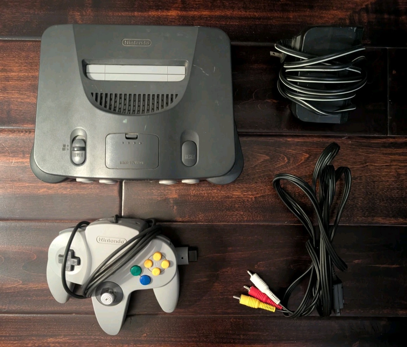 Nintendo 64 N64 Video Game Console NUS-001 *TESTED* OEM Controller Cables