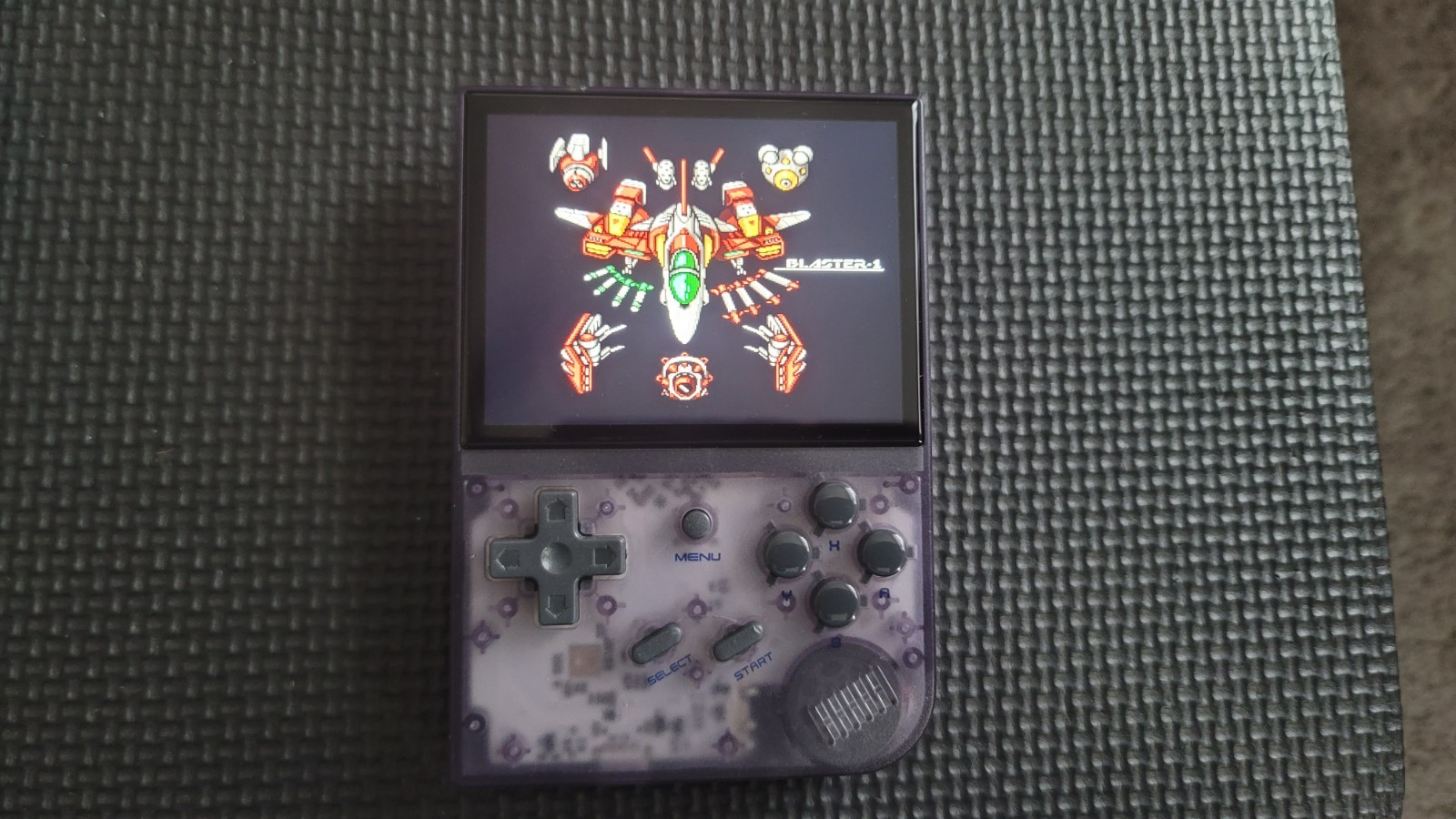 ANBERNIC RG35XX (TRANSPARENT PURPLE) GARLIC OS (16GB GAME CARD) EXTRAS (GXRG)