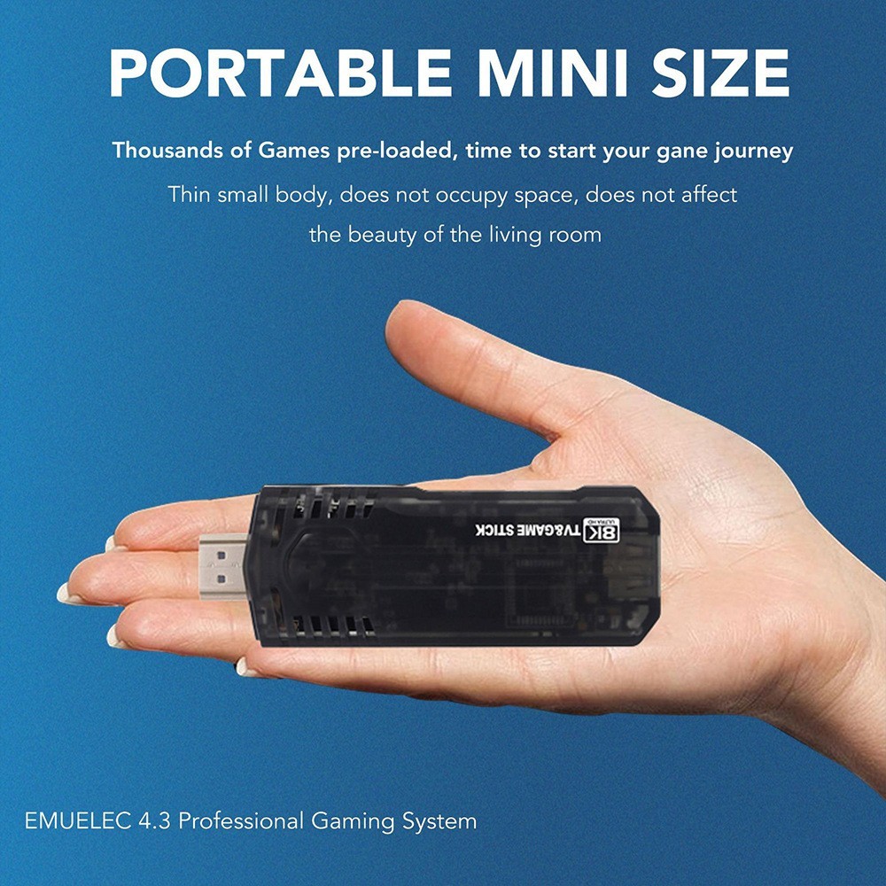 Game Stick 64G 8K HDMI Low Latency Dual Handle Portable TV Video Game Console