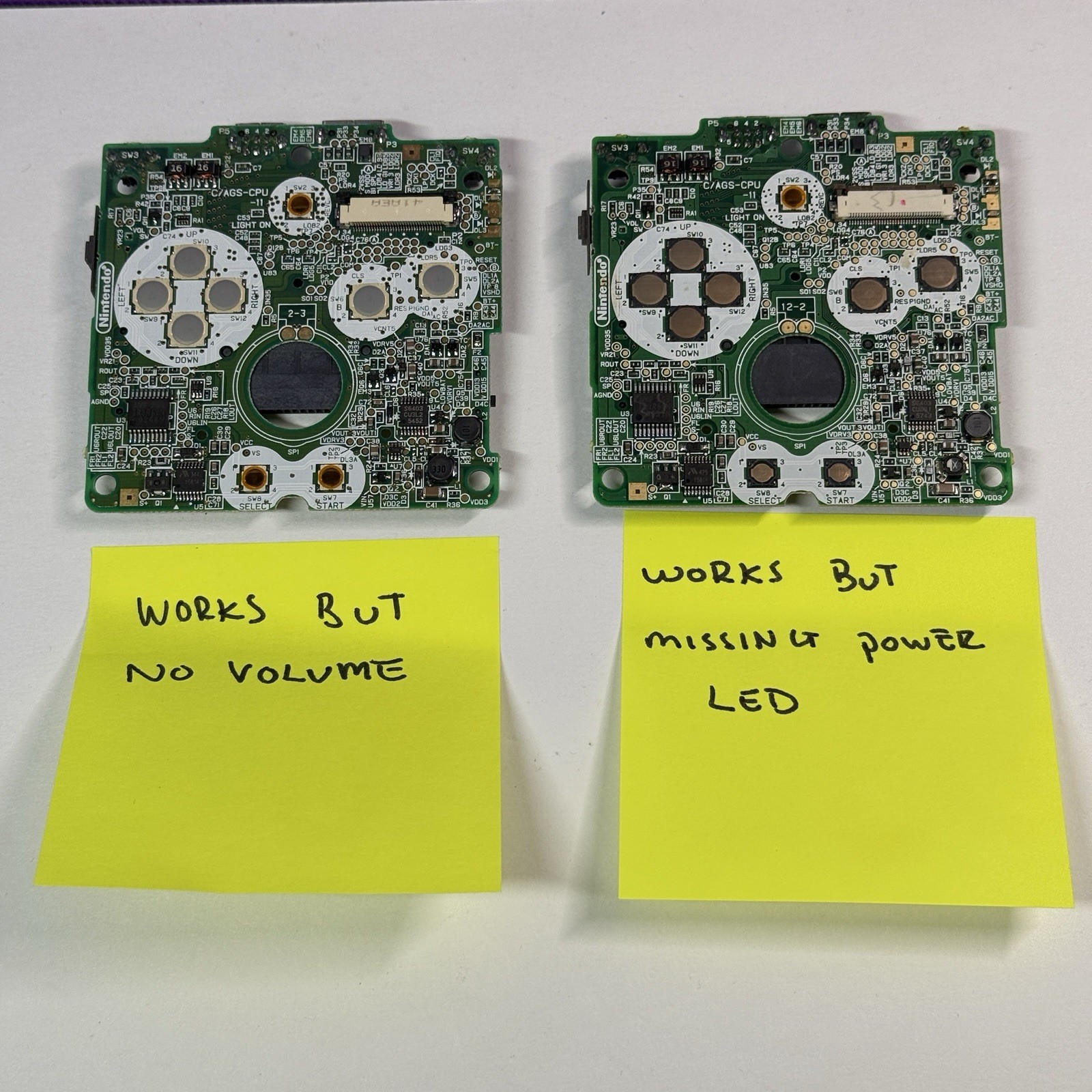 2x Gameboy Advance SP Motherboard (Parts Or Repair Lot) GBA SP As Is
