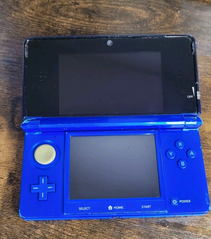 Nintendo 3DS Cobalt Blue Launch Edition NTSC-J Boxed Console w/ Insert Tested