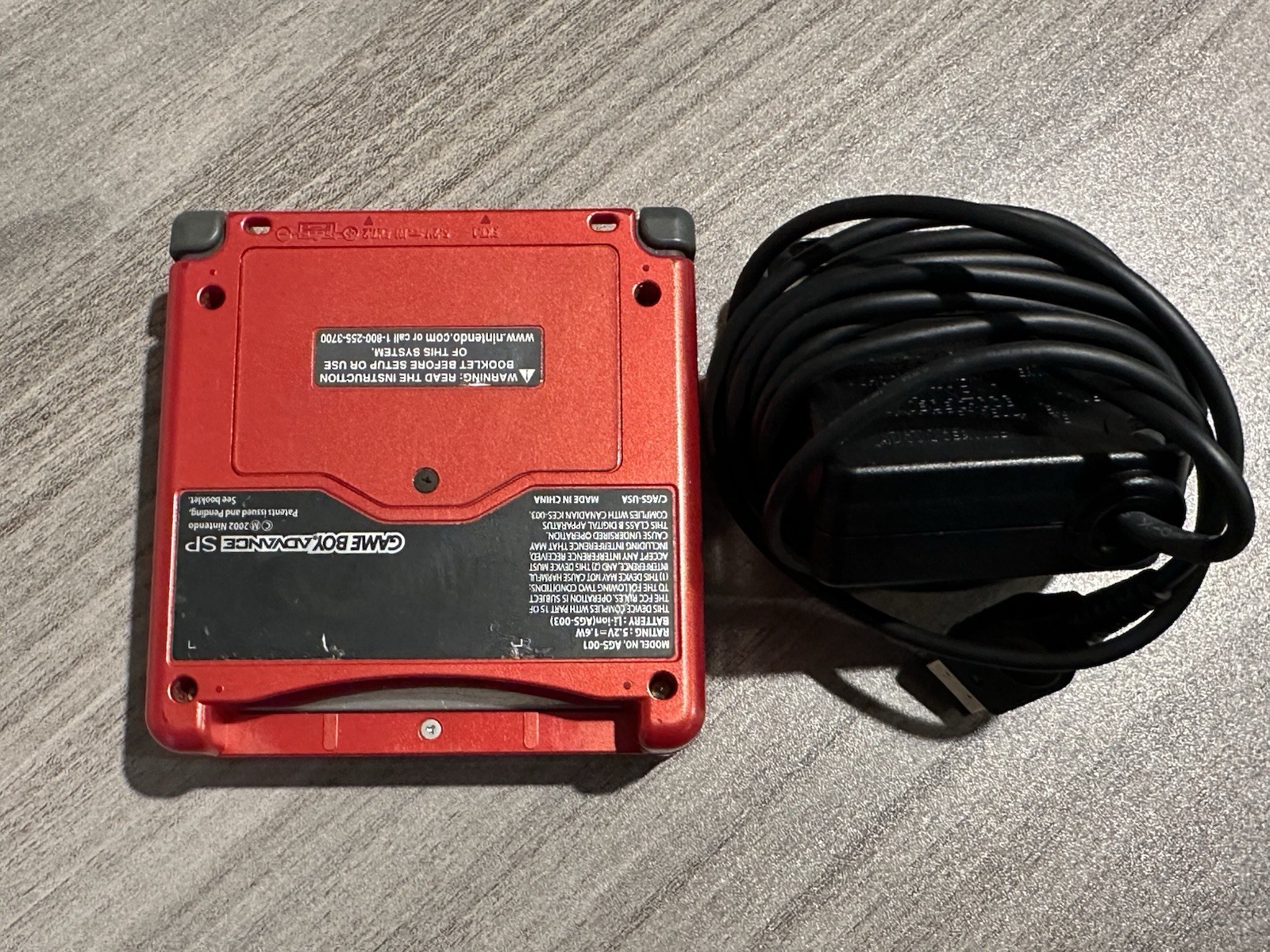 Nintendo Game Boy Advance SP Handheld Video Game Console – Flame Red AGS-001
