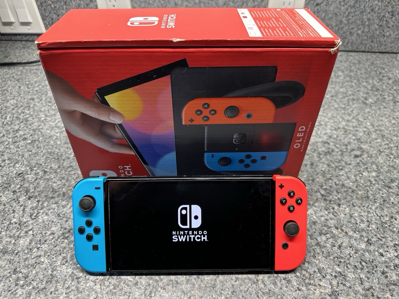 Nintendo – Switch OLED Handheld Console – 64GB Model: HEG-001 with B/R Joycon