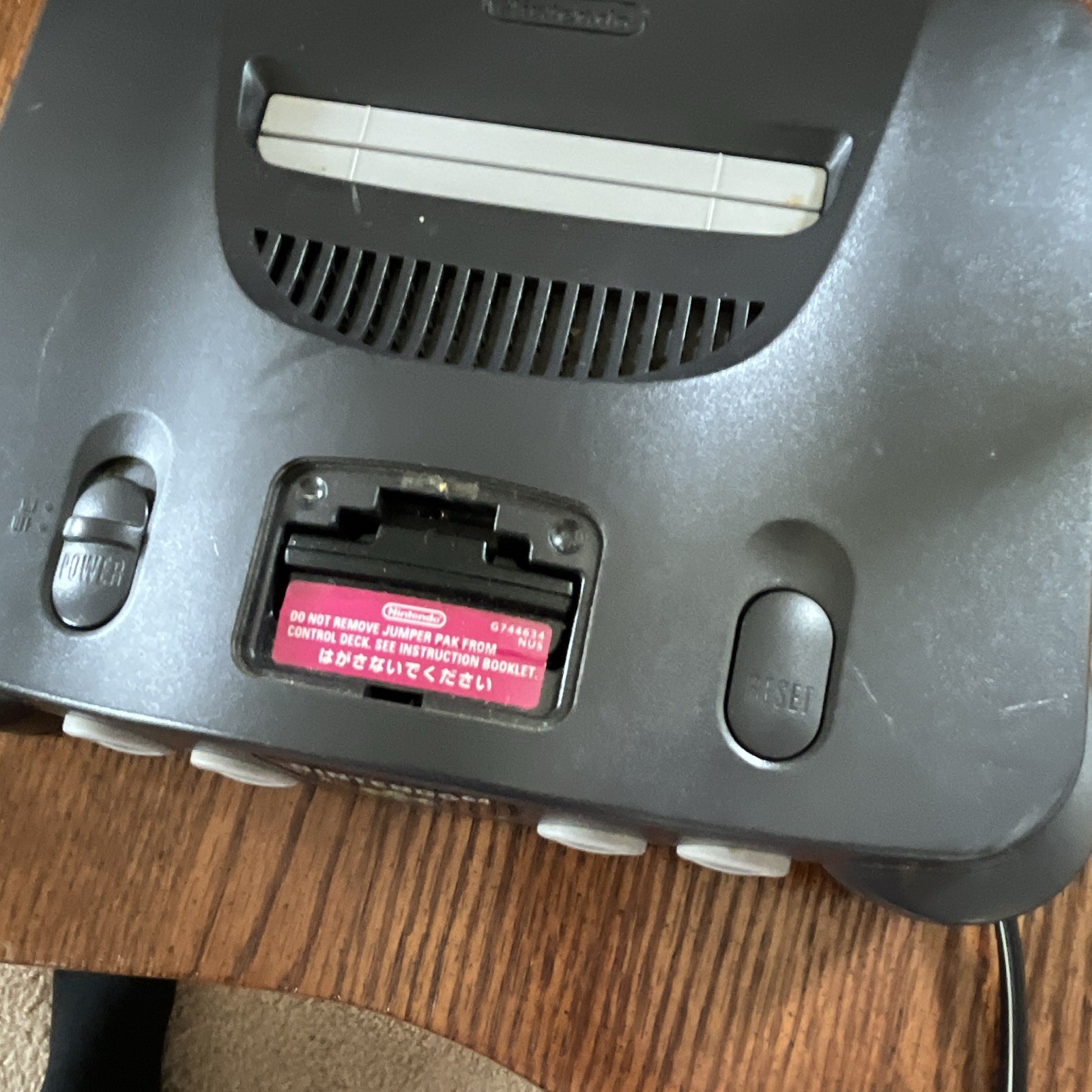 Nintendo 64 N64 Gray Console/Power Supplu Only. Tested and Working.