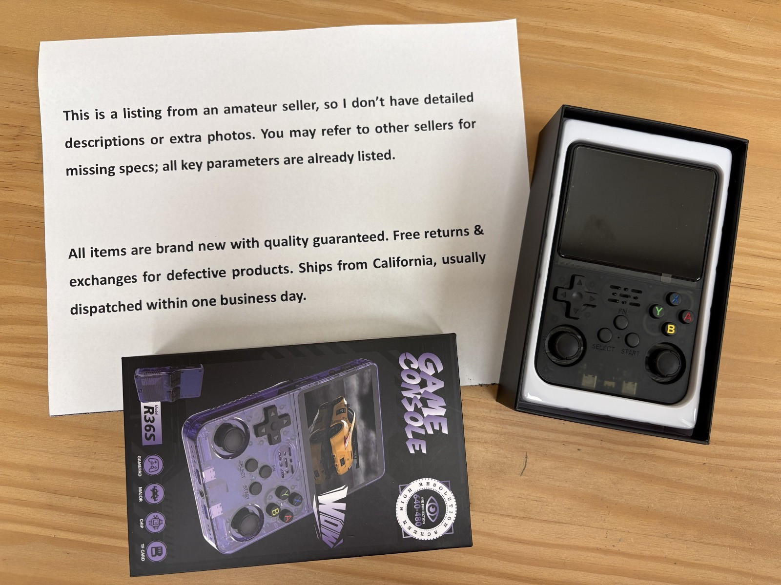 R36S 64GB Open Source Retro Handheld Game Console DIY Emulation Portable Device