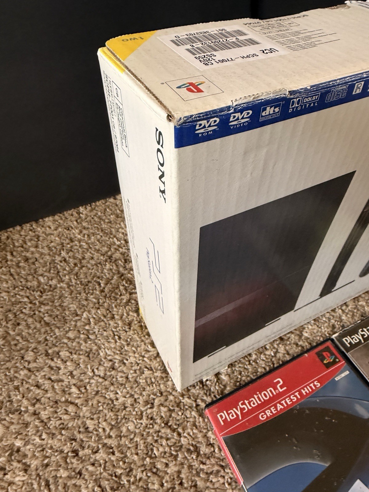 Sony PlayStation 2 Slim Launch Edition Charcoal Black Console (SCPH-77001CB) CIB