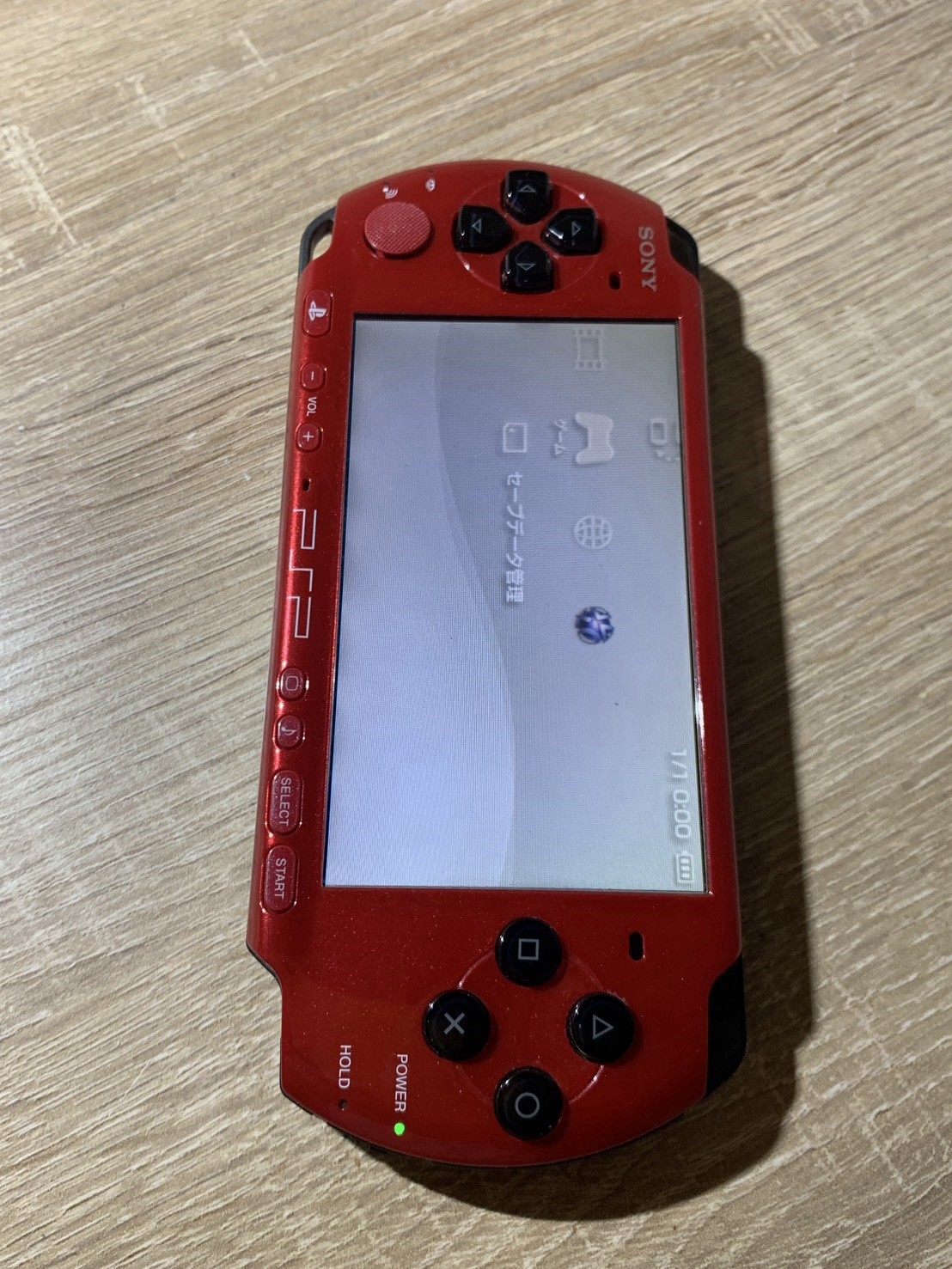 0870 Sony PlayStation PSP 3000 Red Black Normal TESTED