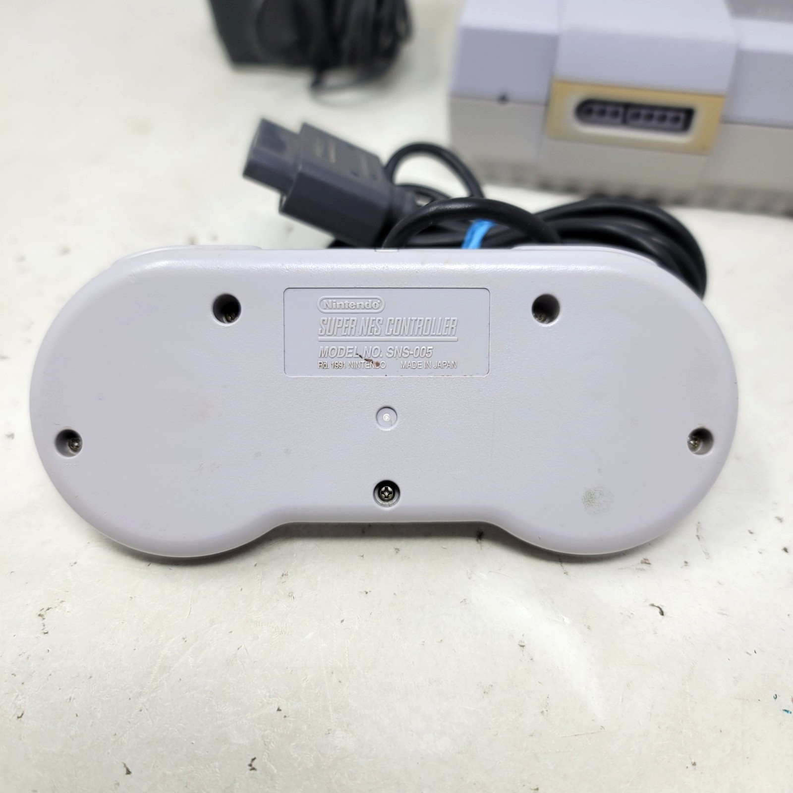 Super Nintendo SNES Console Gray W/ 1 OEM Controllers & Cords Tested Working