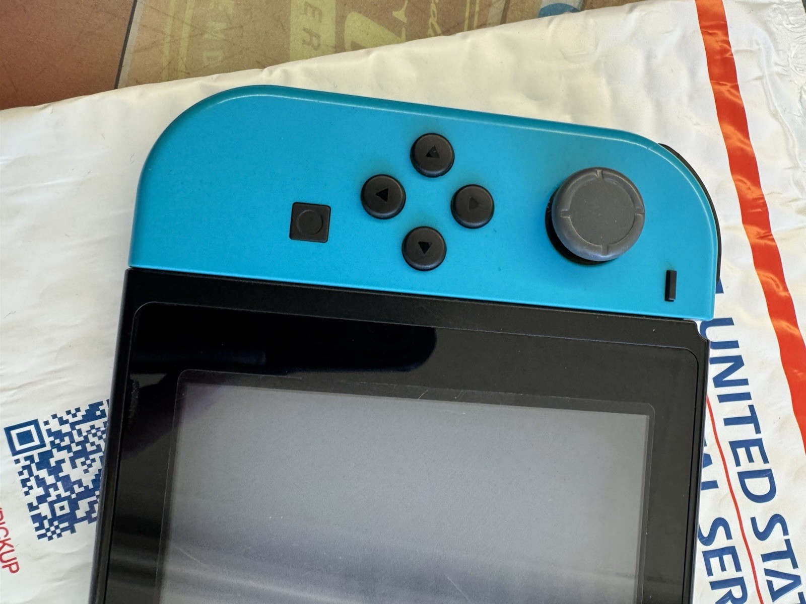 Nintendo Switch HAC-001 Console Blue & Red Joy-Con 128GB microSD Tested Working