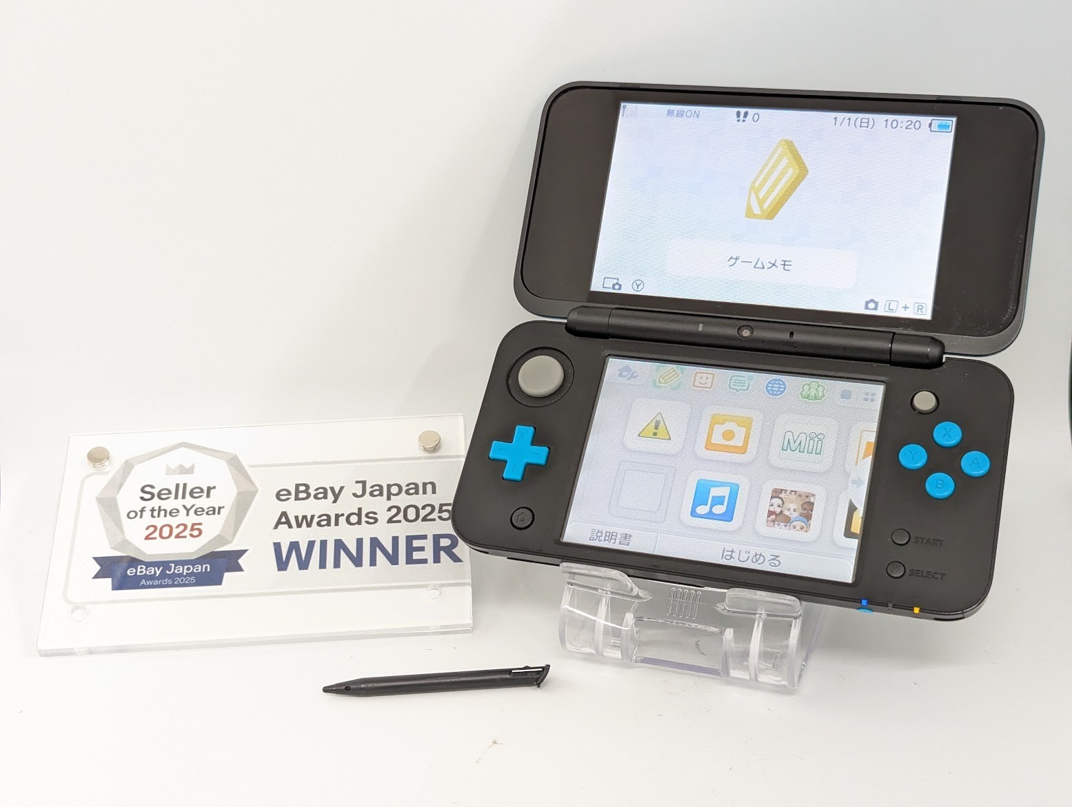 B6843 Nintendo new 2DS console LL XL Turquoise x Black Japan w/pen fx