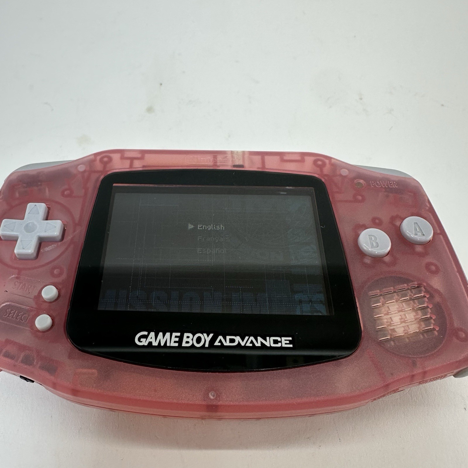 Nintendo Game Boy Advance AGB-001 Transparent Pink Console Bundle Tested Works
