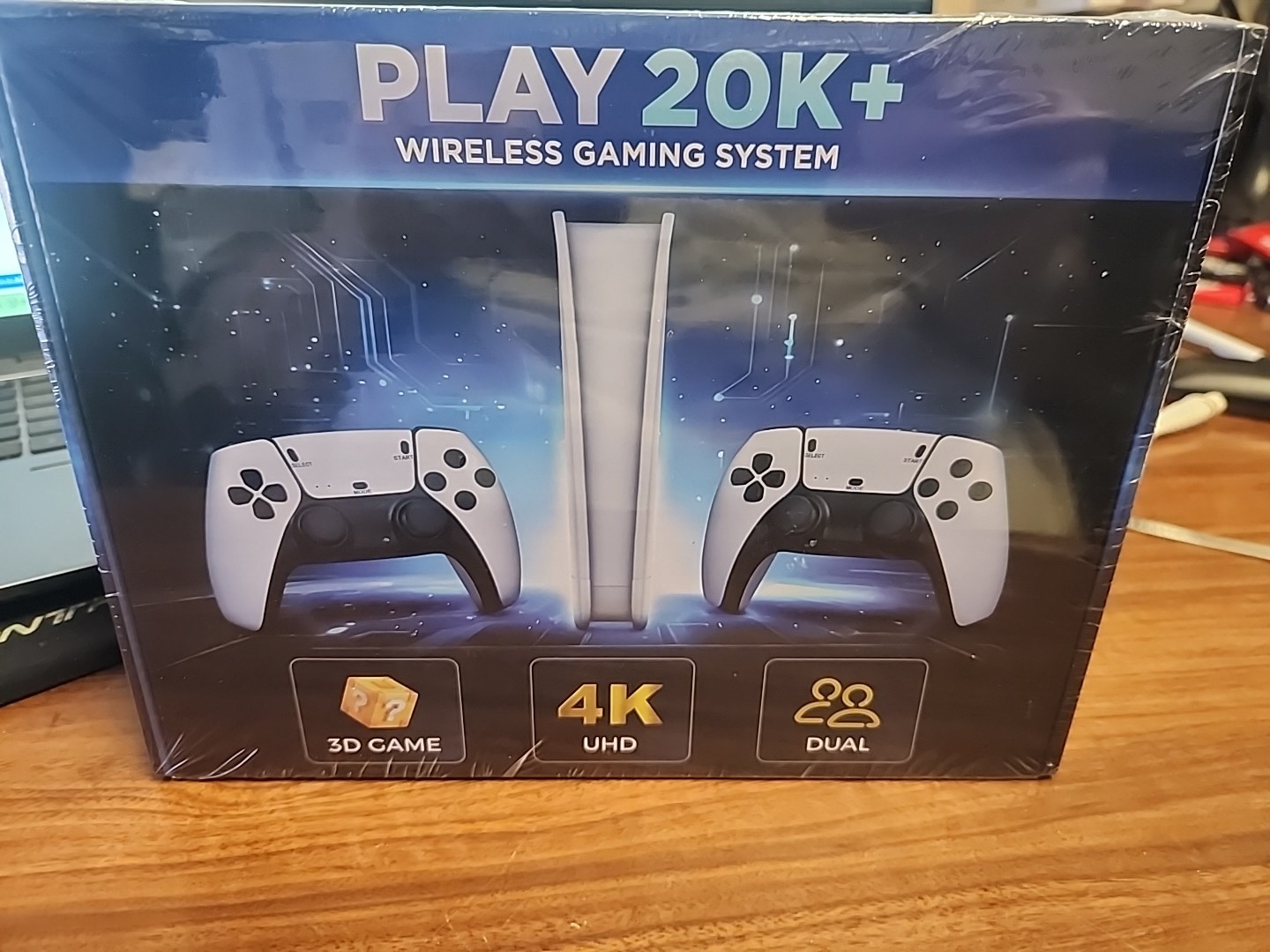 PLAY 20K+ Wireless Home Console, Dual Players, 3D Game, 4K UHD, White/Black