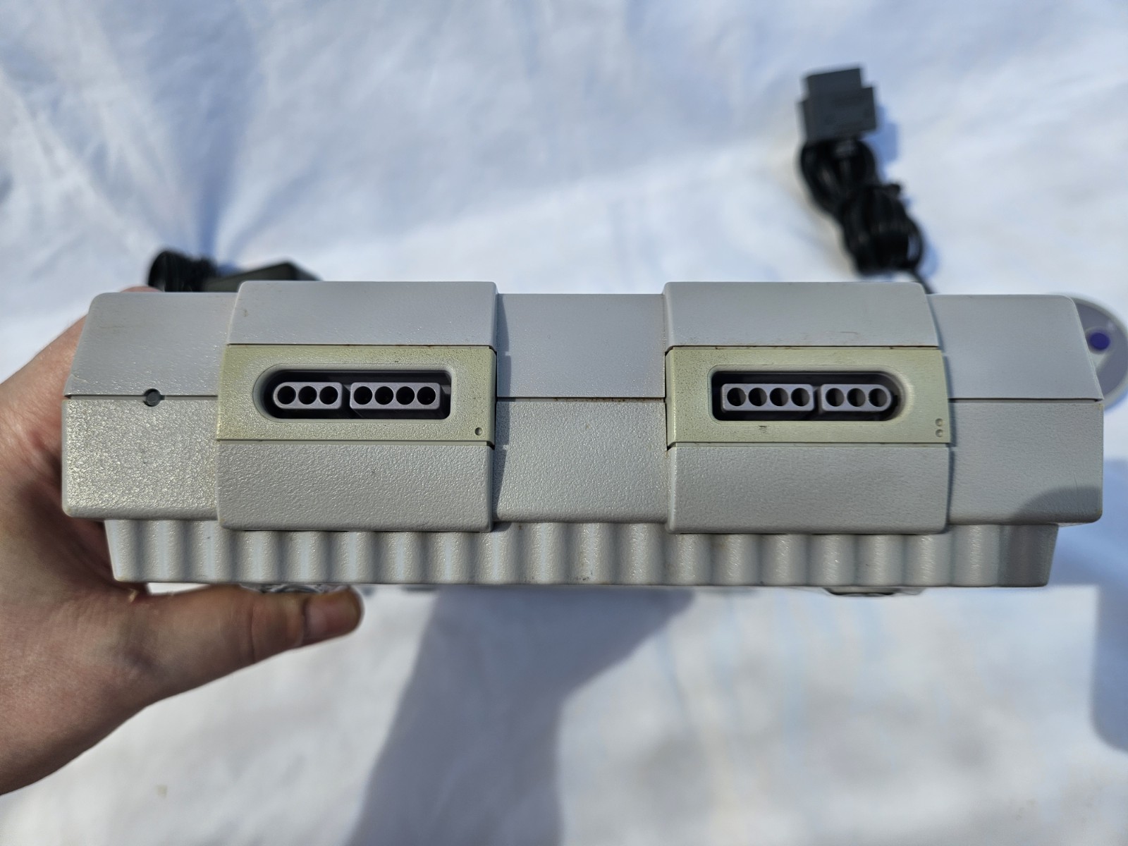 Super Nintendo SNES Console System Bundle w/OEM Controller Cables Game WORKING