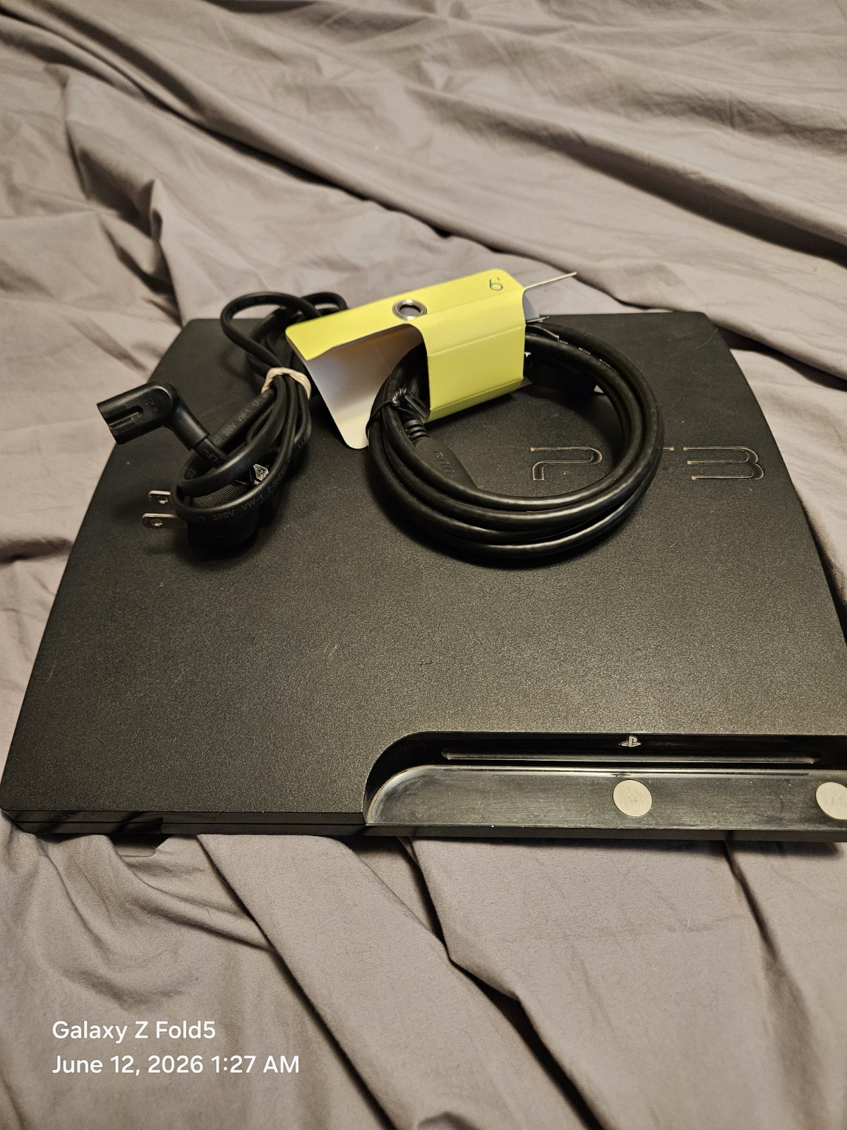 Sony PlayStation PS3 Slim CECH-2001A 120GB Black Console Tested With Cords
