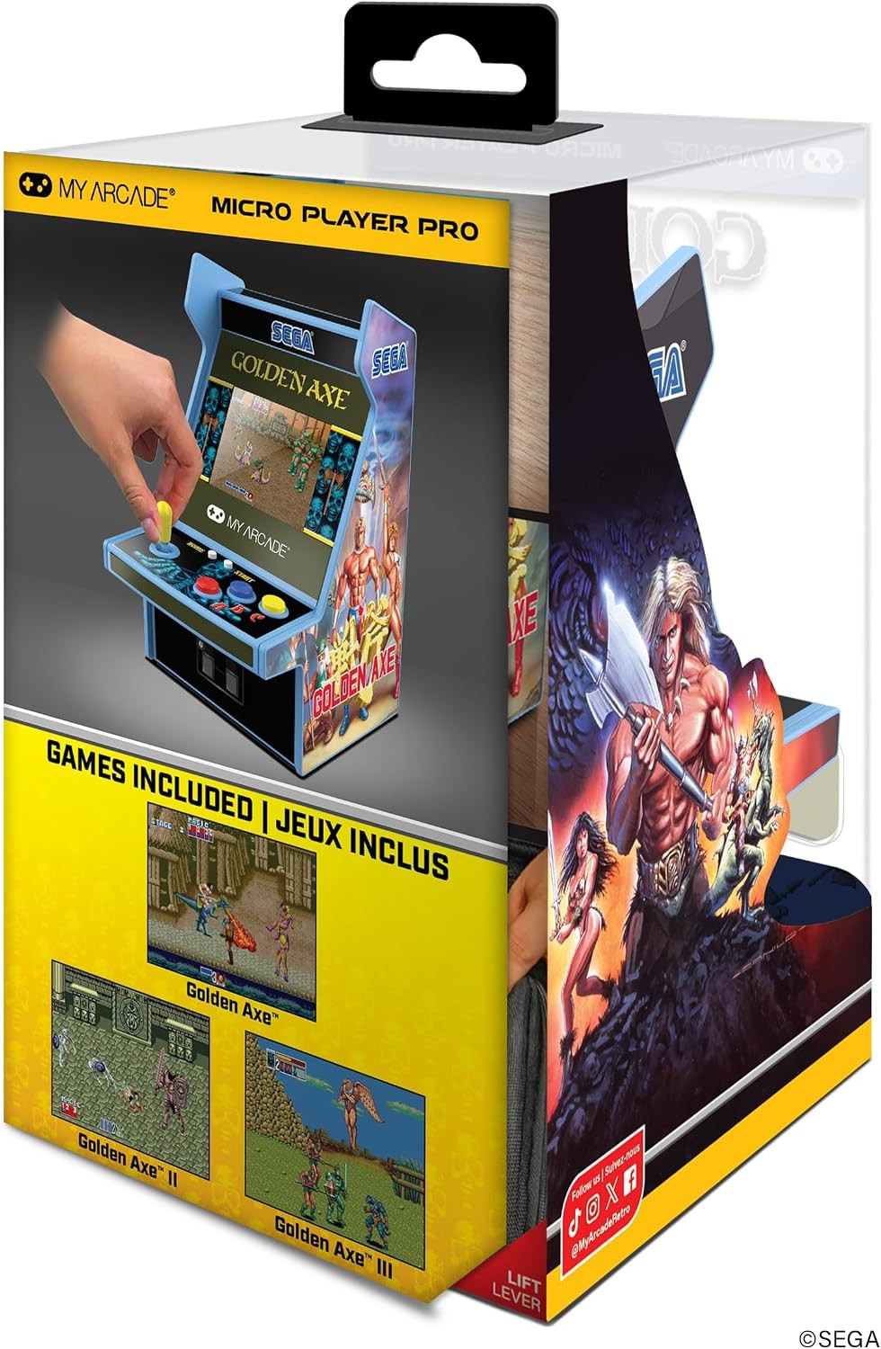 My Arcade Sega Golden Axe Micro Player 3in1 Video Games Portable Mini Arcade