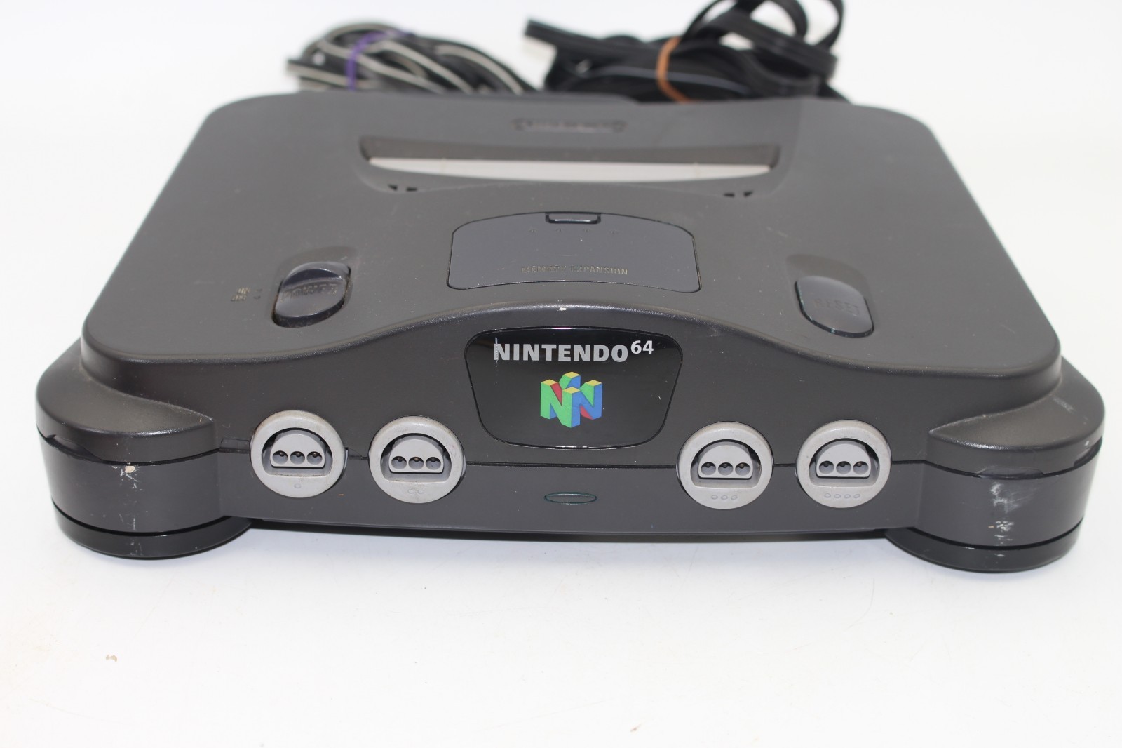 Nintendo 64 Gray Console NUS-001(USA) NTSC-U w/ Controller & Cables Works, Crack