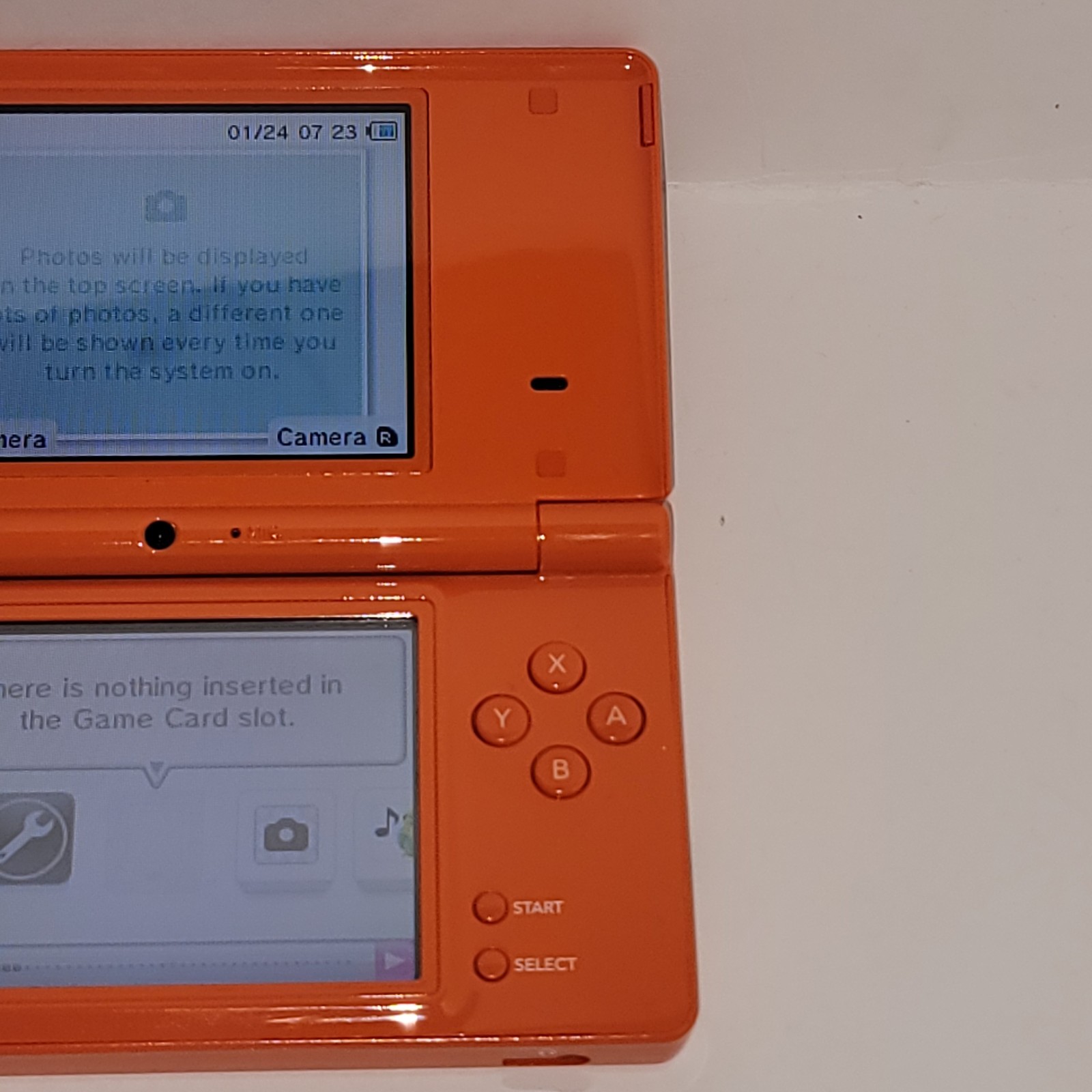 Nintendo DSi Orange Console W/ Sonic Rush Adventure, Stylus, & Charger – READ