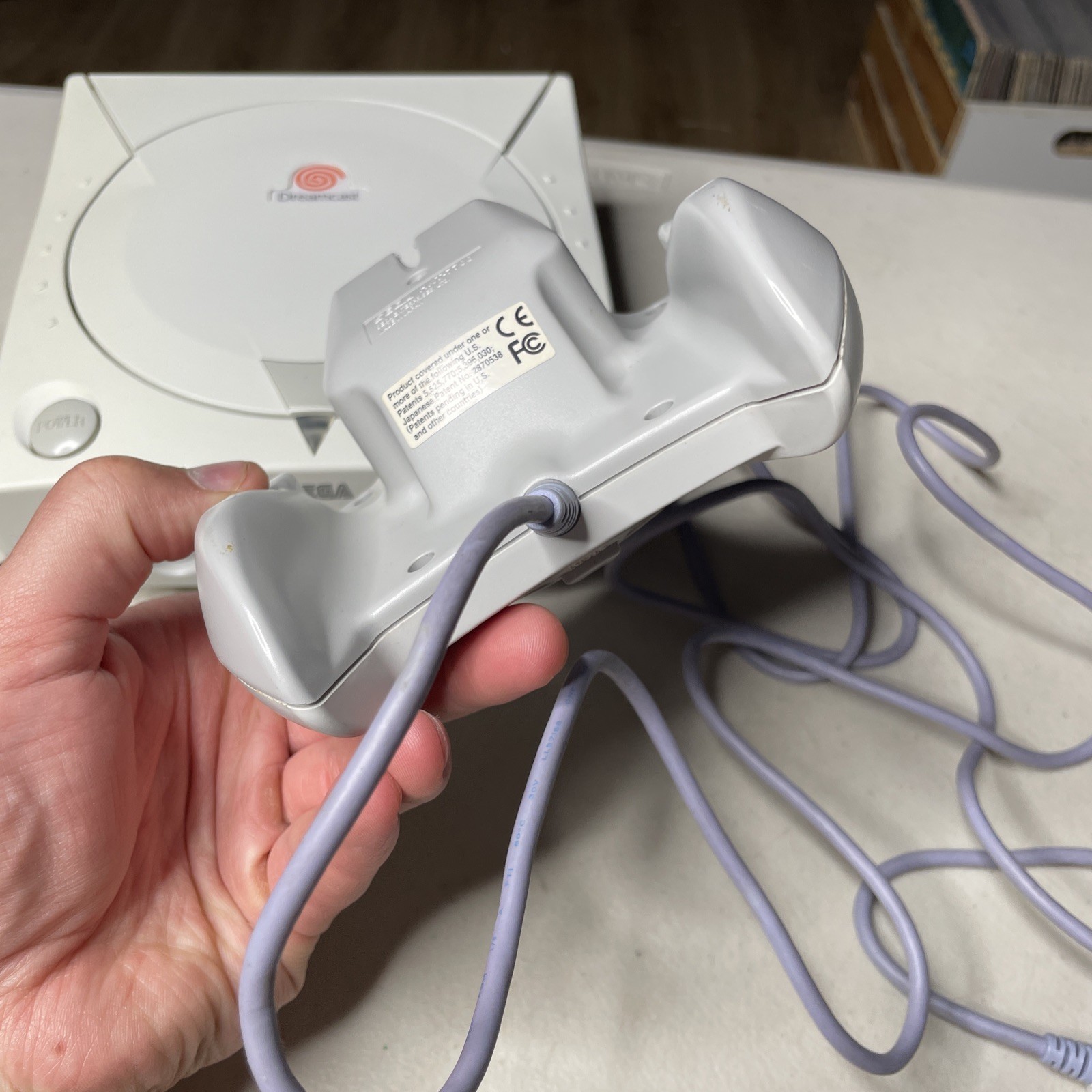 SEGA Dreamcast Console White Hkt-3020 with Controller, Cables, Tested Works