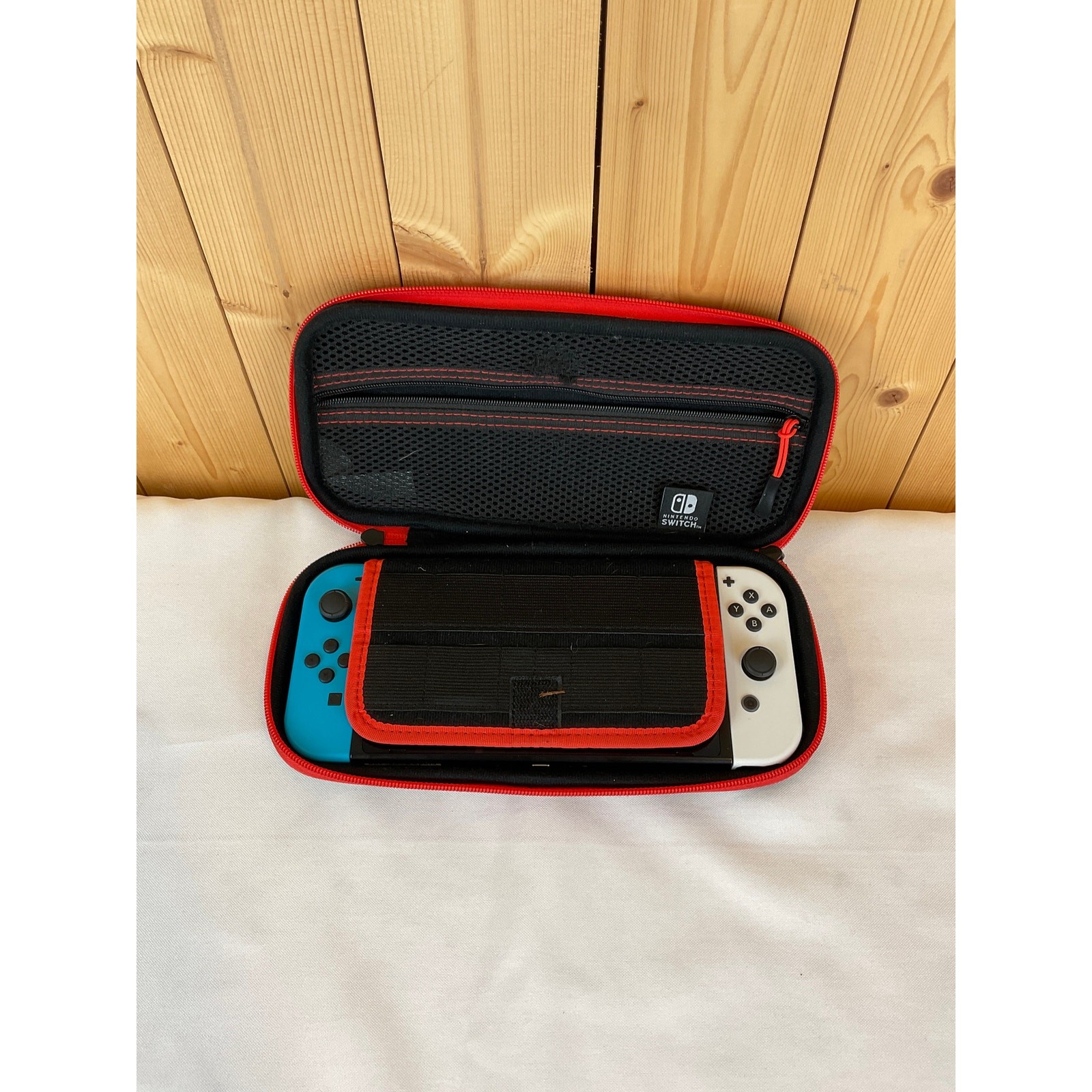 Nintendo Switch With Blue/White Joy Con Controllers, Bundle