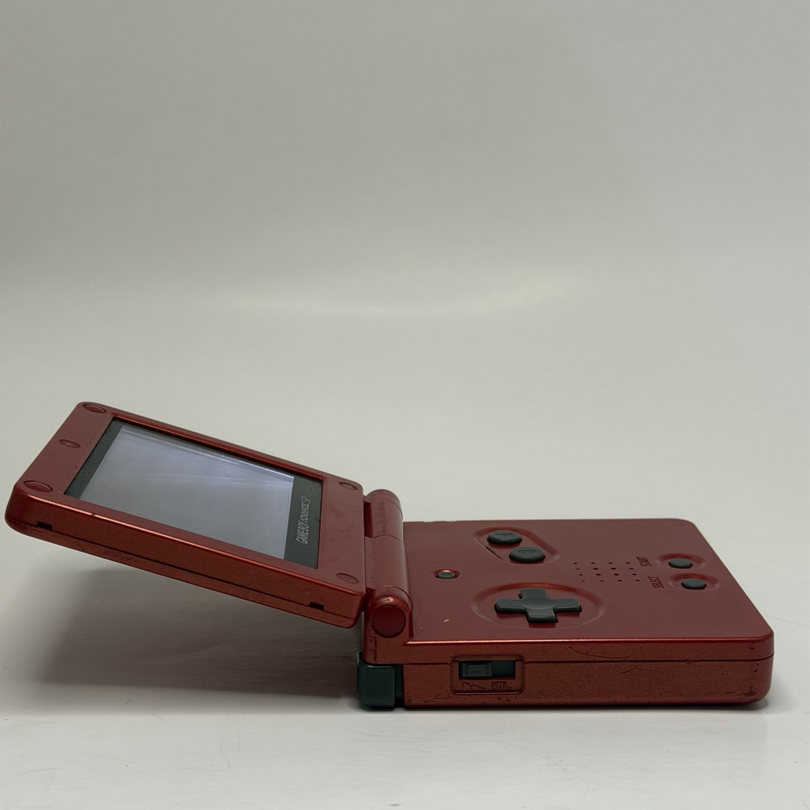 Nintendo Game Boy Advance SP Handheld Video Game Console Flame Red With Yu-gi-oh